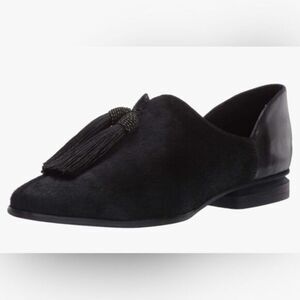 NIB Sbicca Women’s Wanderlust Black Mule Flat Shoe With Tassle - Size 8